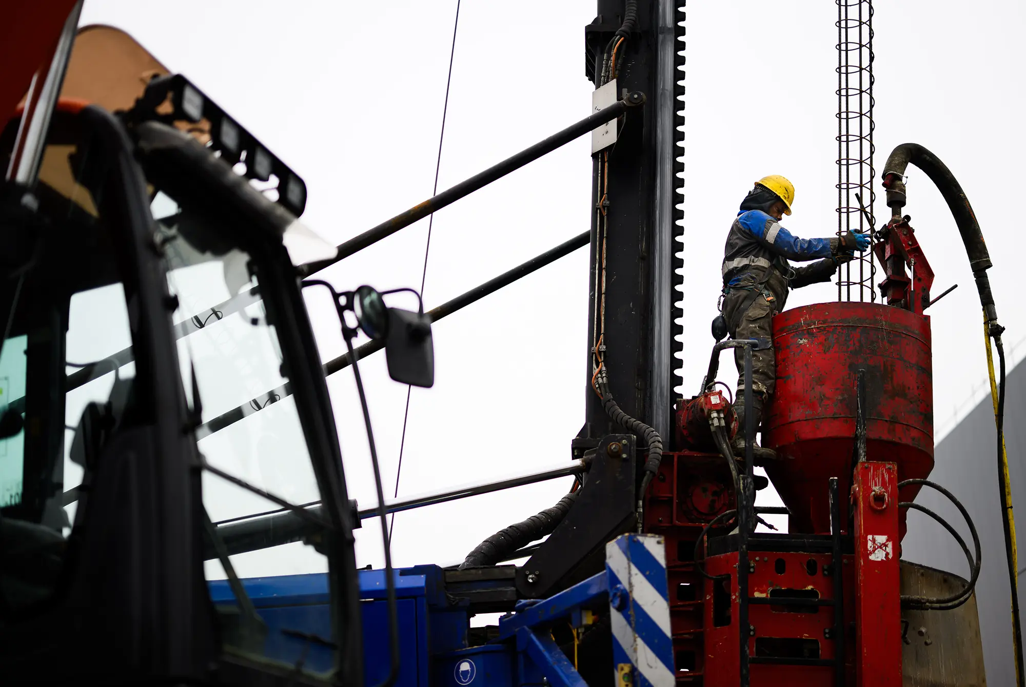 Aanbrengen grondverdringende boorpalen