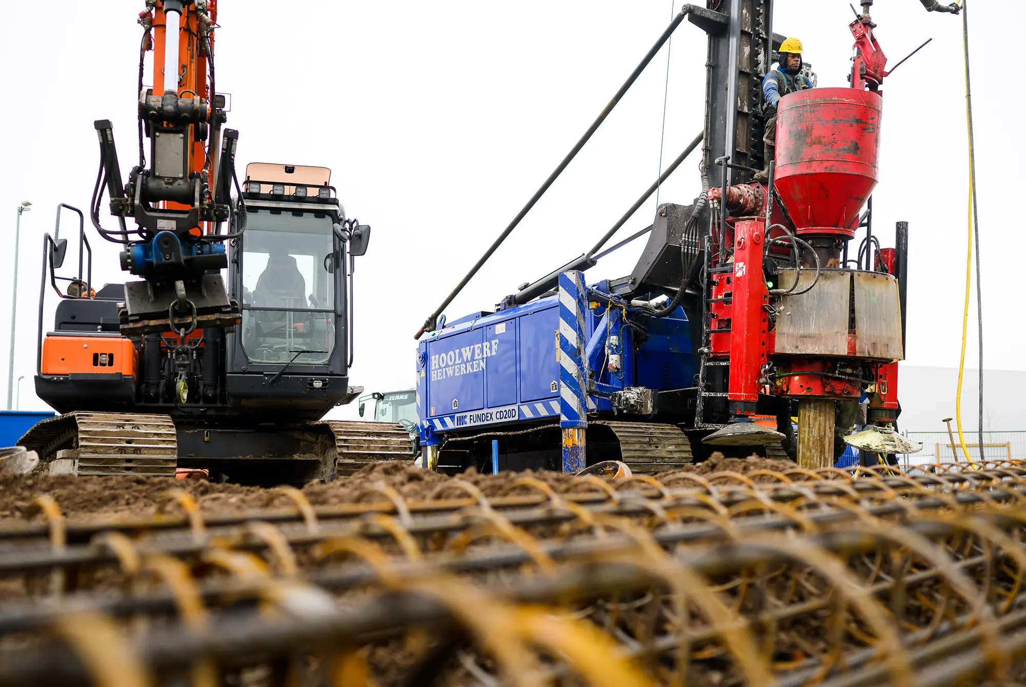 Aanbrengen grondverdringende boorpalen